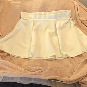 Lovesick White, Pleated Scuba Skater Mini Skirt - NWT